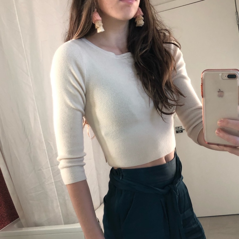 Club Monaco Crop Sweater